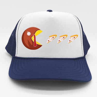 Turkey Eat Pizza Happy Thanksgiving Trucker Hat