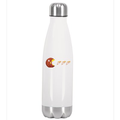 Turkey Eat Pizza Happy Thanksgiving Stainless Steel Insulated Water Bottle