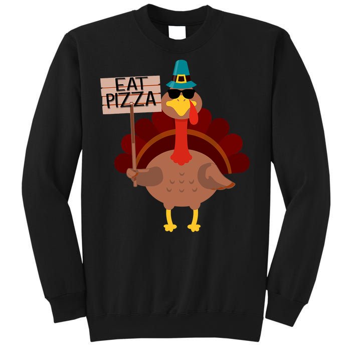 Turkey Eat Pizza Vegan Funny Thanksgiving Gifts Sweatshirt