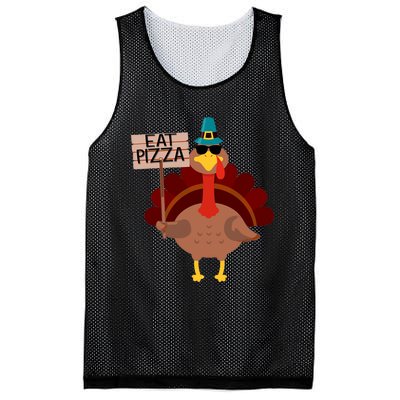 Turkey Eat Pizza Vegan Funny Thanksgiving Gifts Mesh Reversible Basketball Jersey Tank