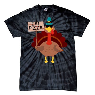 Turkey Eat Pizza Vegan Funny Thanksgiving Gifts Tie-Dye T-Shirt