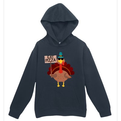 Turkey Eat Pizza Vegan Funny Thanksgiving Gifts Urban Pullover Hoodie