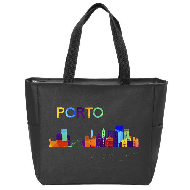 Travel Europe Portugal Porto Portuguese Vacation Souvenir Zip Tote Bag