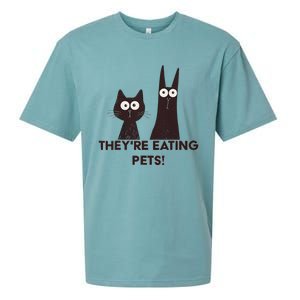 TheyRe Eating Pets 2024 Humor Cat Dog Funny Gift Sueded Cloud Jersey T-Shirt