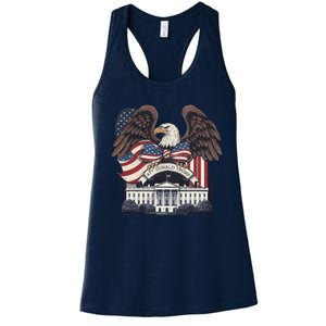 Trumpwon2024 Election President 47th American Flag Women's Racerback Tank