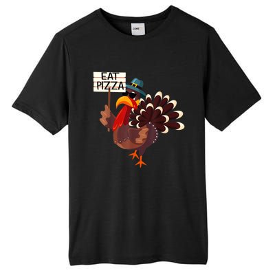 Turkey Eat Pizza Adult VeganShirts Funny Thanksgiving Gifts Tall Fusion ChromaSoft Performance T-Shirt