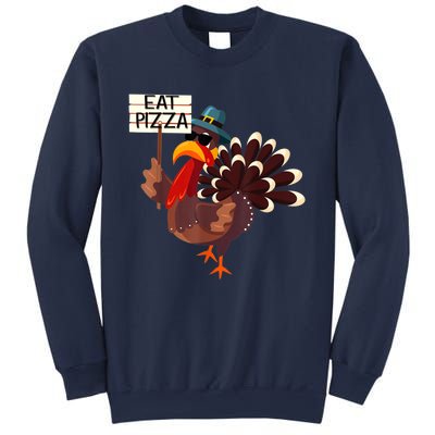 Turkey Eat Pizza Adult VeganShirts Funny Thanksgiving Gifts Sweatshirt