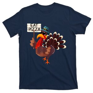 Turkey Eat Pizza Adult VeganShirts Funny Thanksgiving Gifts T-Shirt