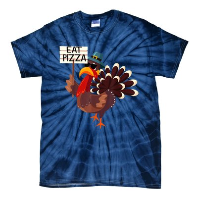 Turkey Eat Pizza Adult VeganShirts Funny Thanksgiving Gifts Tie-Dye T-Shirt