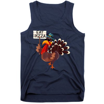 Turkey Eat Pizza Adult VeganShirts Funny Thanksgiving Gifts Tank Top