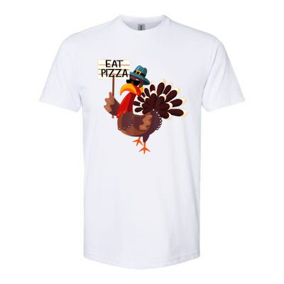 Turkey Eat Pizza Adult VeganShirts Funny Thanksgiving Gifts Softstyle CVC T-Shirt