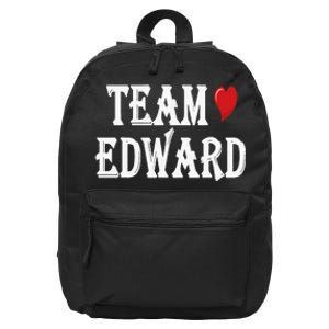 Team Edward Quote Cool Team Edward 16 in Basic Backpack