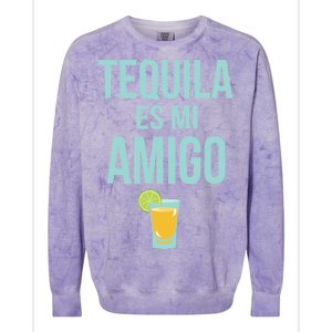 Tequila Es Mi Amigo Cinco de Mayo Colorblast Crewneck Sweatshirt