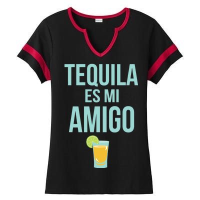 Tequila Es Mi Amigo Cinco de Mayo Ladies Halftime Notch Neck Tee