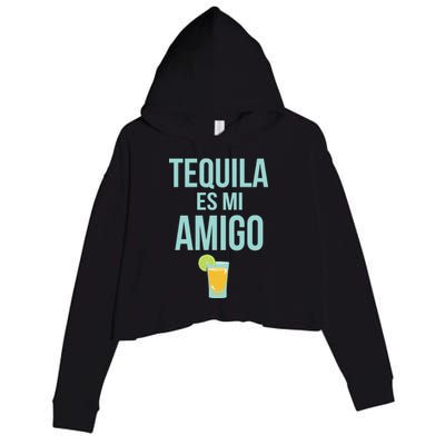 Tequila Es Mi Amigo Cinco de Mayo Crop Fleece Hoodie