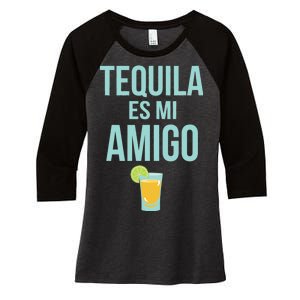 Tequila Es Mi Amigo Cinco de Mayo Women's Tri-Blend 3/4-Sleeve Raglan Shirt