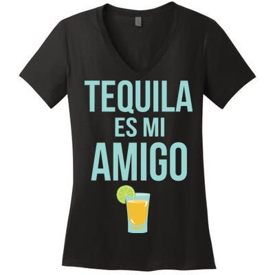 Tequila Es Mi Amigo Cinco de Mayo Women's V-Neck T-Shirt