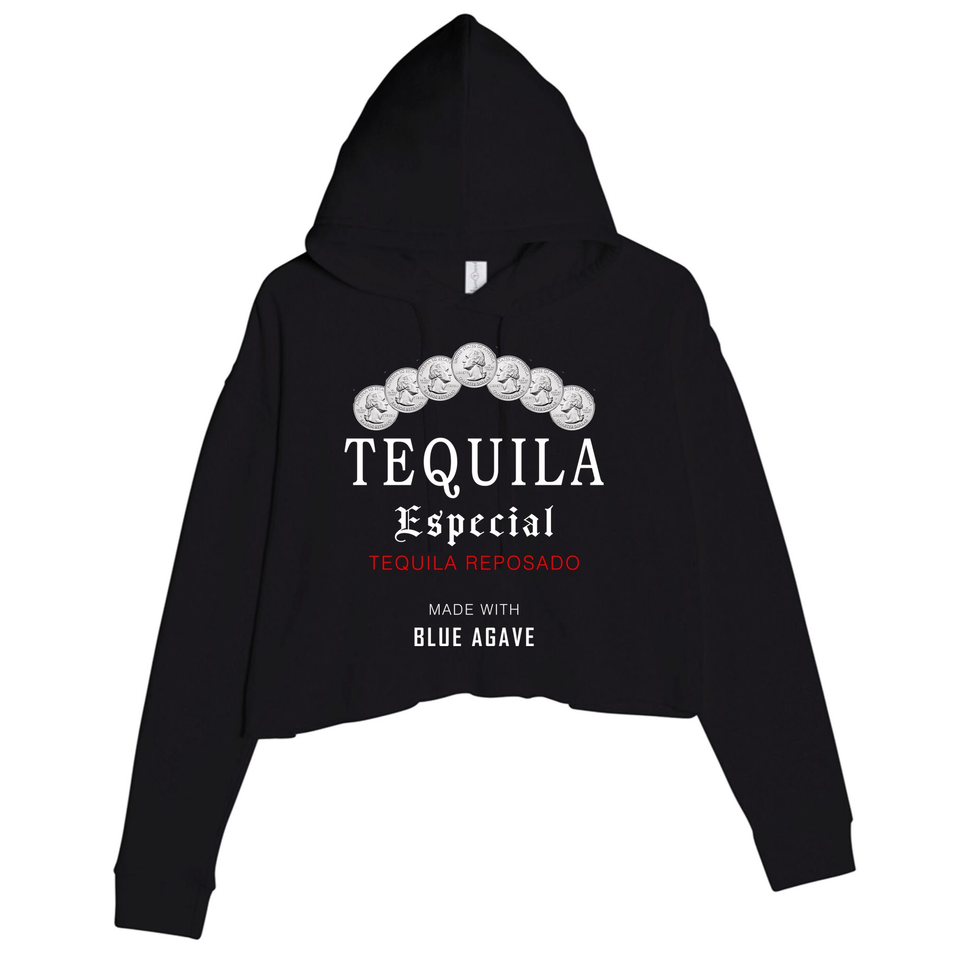 Tequila Especial Lime Slat Crop Fleece Hoodie