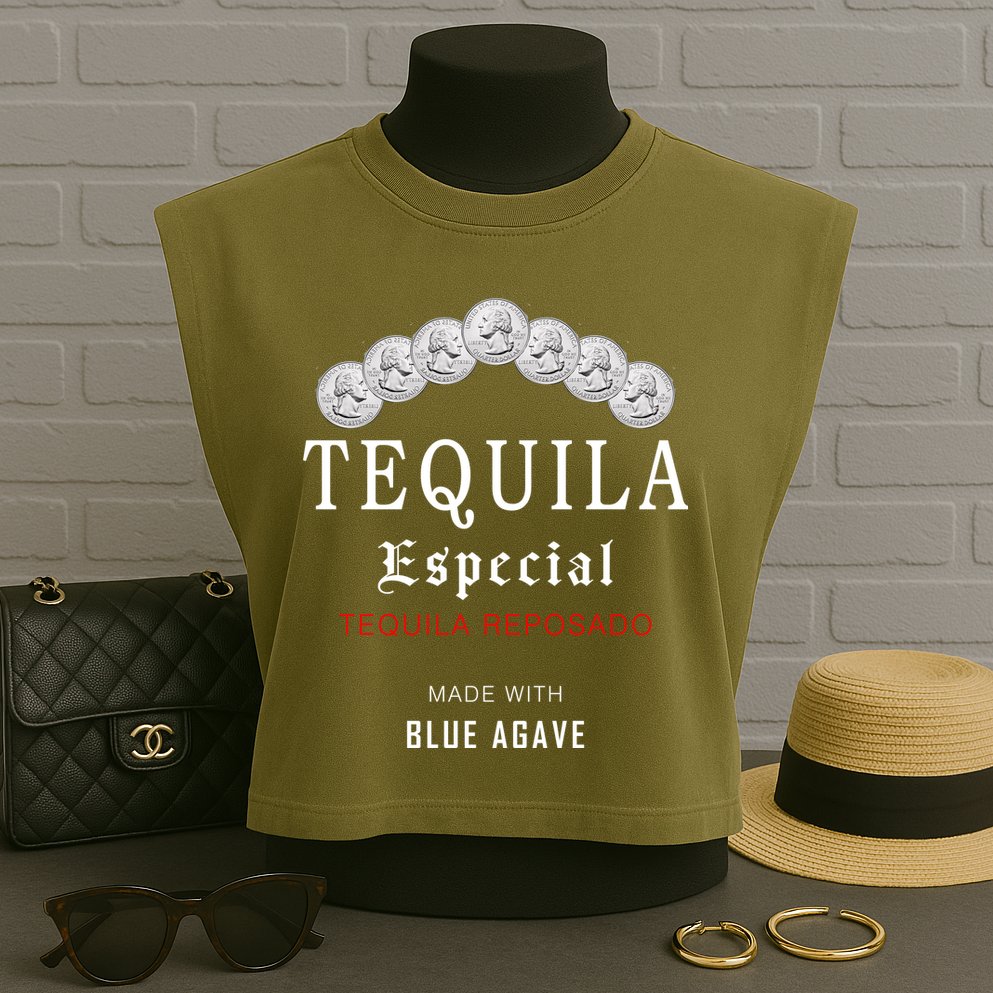 Tequila Especial Lime Slat Garment-Dyed Women's Muscle Tee