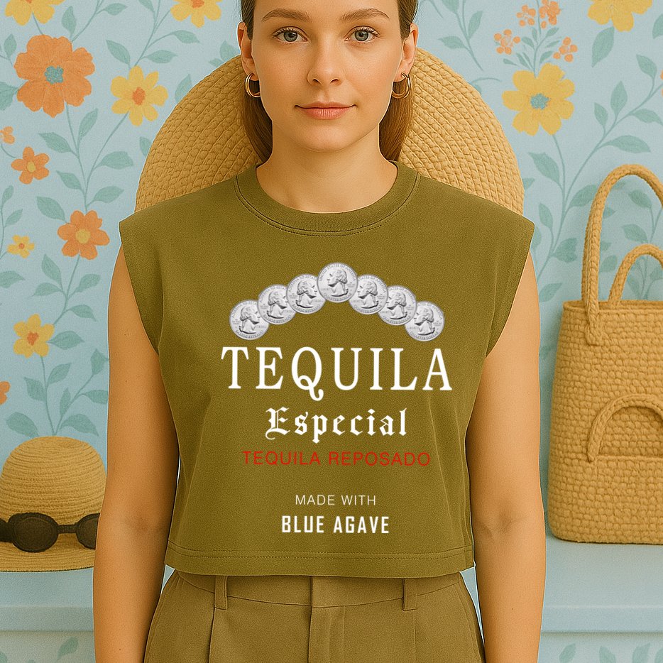 Tequila Especial Lime Slat Garment-Dyed Women's Muscle Tee
