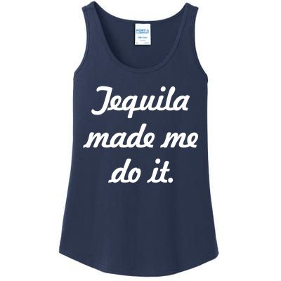 Tequila Made Me Do It Ladies Essential Tank