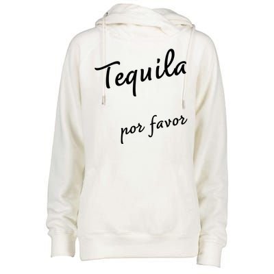 Tequila Por Favor Womens Funnel Neck Pullover Hood