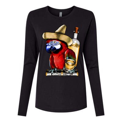 Tequilla Parrot Womens Cotton Relaxed Long Sleeve T-Shirt