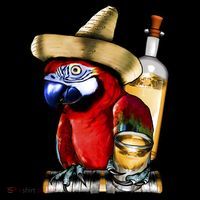 Tequilla Parrot Apron