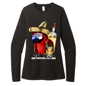 Tequilla Parrot Womens CVC Long Sleeve Shirt