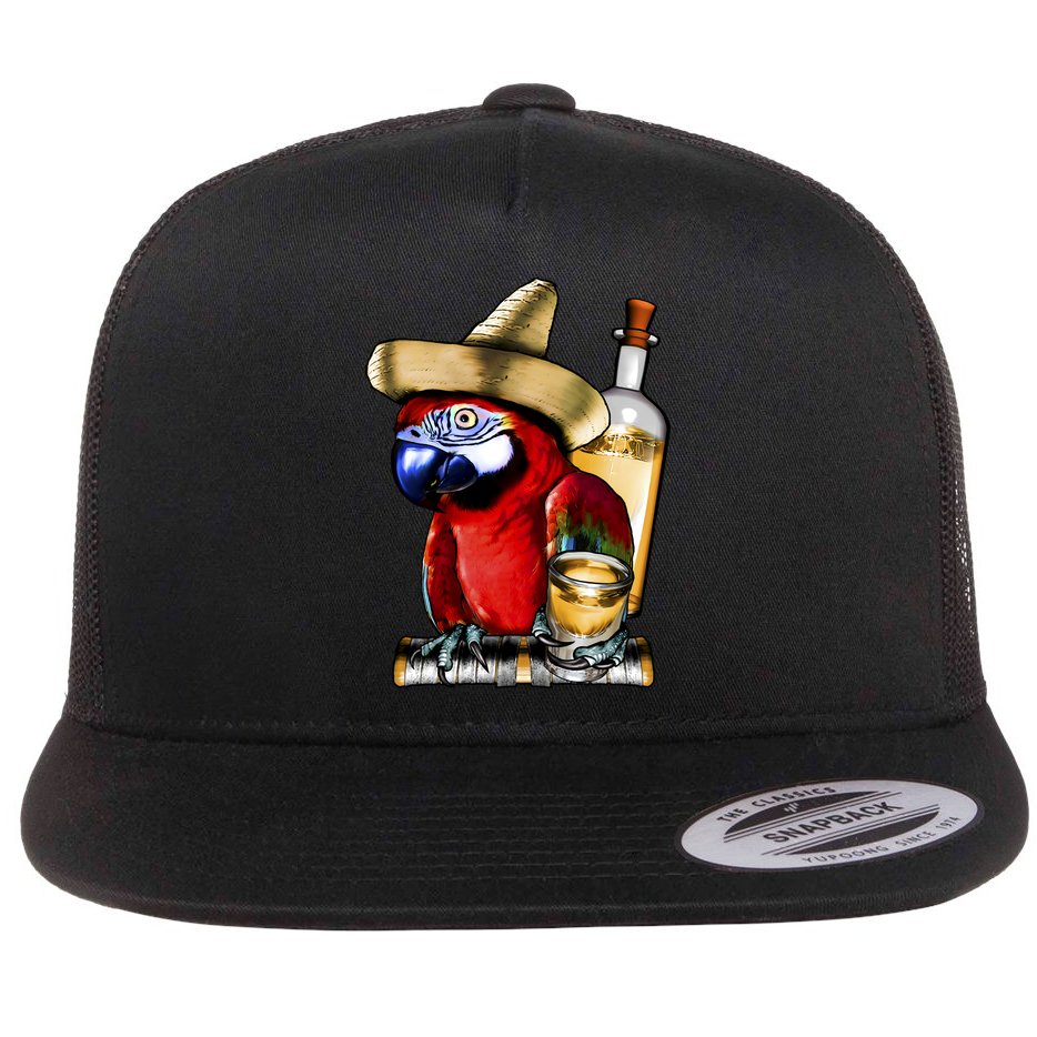 Tequilla Parrot Flat Bill Trucker Hat