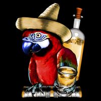 Tequilla Parrot Flat Bill Trucker Hat
