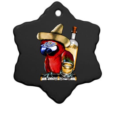 Tequilla Parrot Ceramic Star Ornament