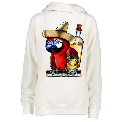 Tequilla Parrot Womens Funnel Neck Pullover Hood