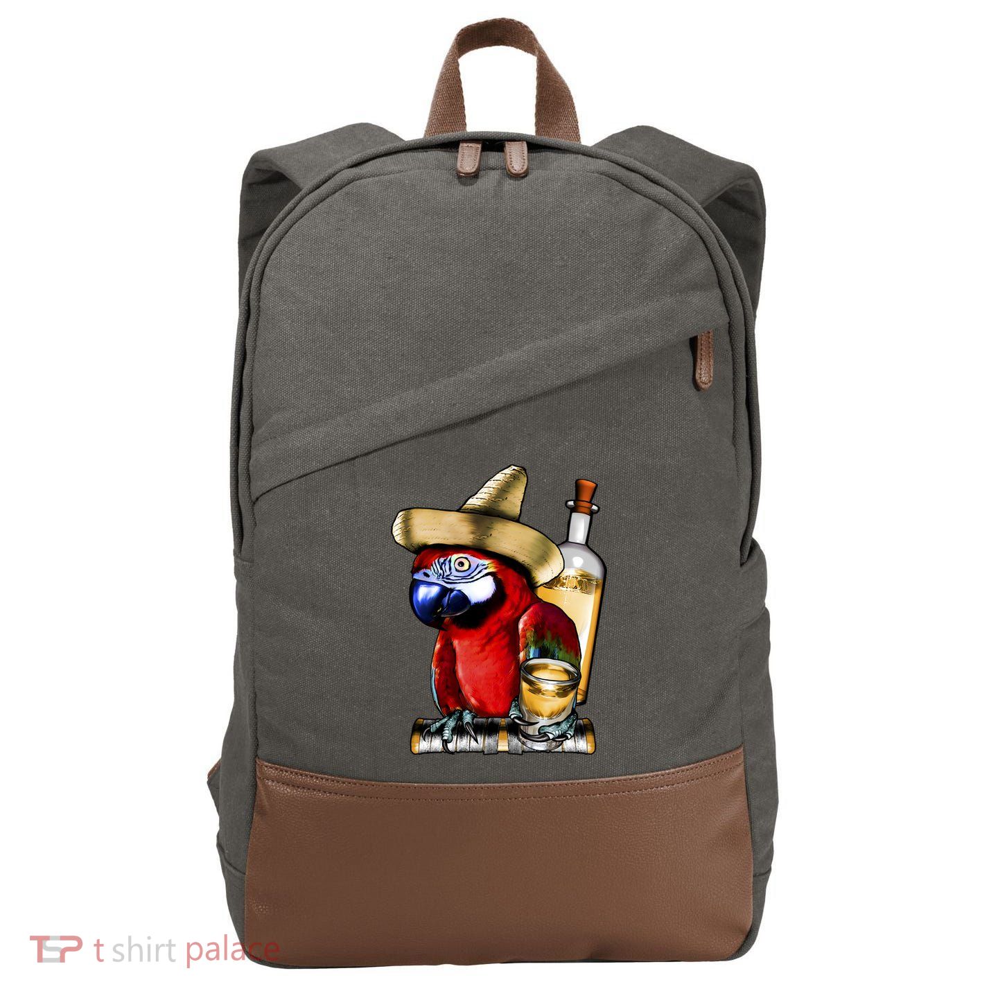 Tequilla Parrot Cotton Canvas Backpack