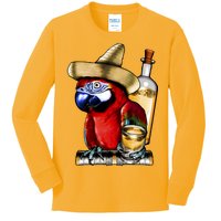 Tequilla Parrot Kids Long Sleeve Shirt