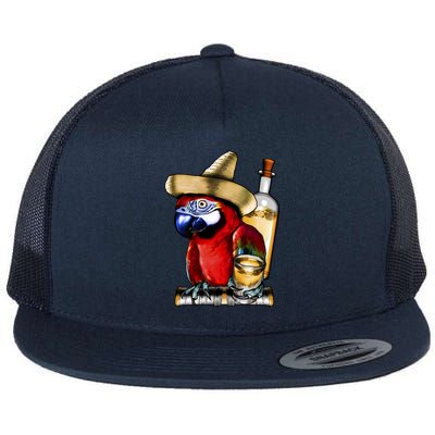 Tequilla Parrot Flat Bill Trucker Hat