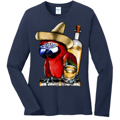 Tequilla Parrot Ladies Long Sleeve Shirt