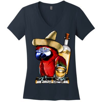 Tequilla Parrot Women's V-Neck T-Shirt