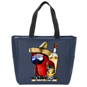 Tequilla Parrot Zip Tote Bag