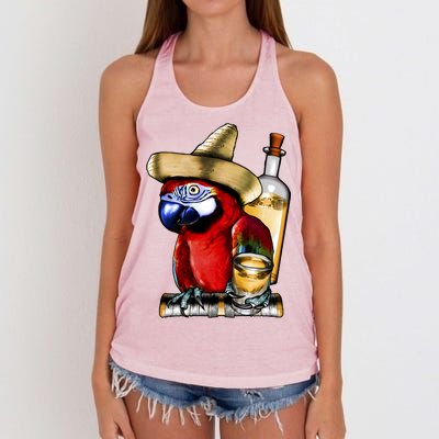 Tequilla Parrot Women's Knotted Racerback Tank