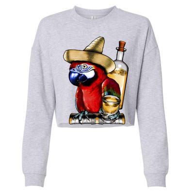 Tequilla Parrot Cropped Pullover Crew