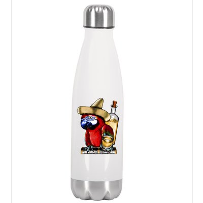 Tequilla Parrot Stainless Steel Insulated Water Bottle