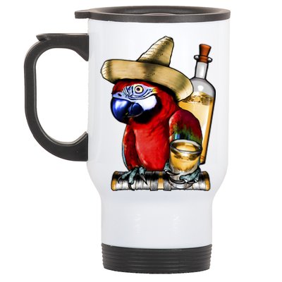 Tequilla Parrot Stainless Steel Travel Mug