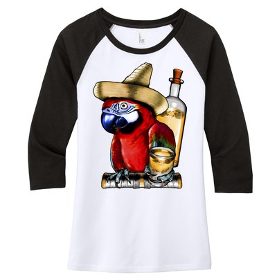 Tequilla Parrot Women's Tri-Blend 3/4-Sleeve Raglan Shirt