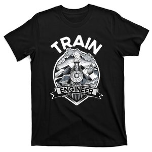 Train Engineer Railroad Worker Goth Steam T-Shirt