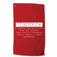Terddler A Toddler Who Is A Turd Can Not Listen Golf Towel