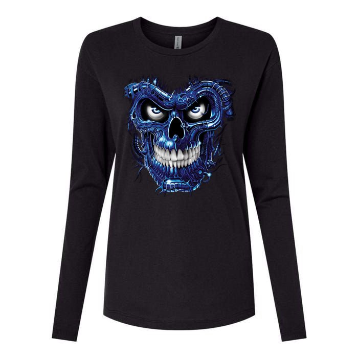 Terminator Skull Womens Cotton Relaxed Long Sleeve T-Shirt