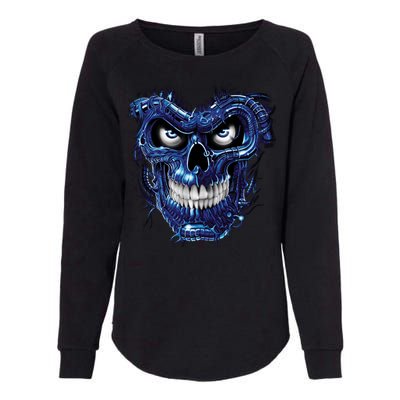 Terminator Skull Womens California Wash Sweatshirt