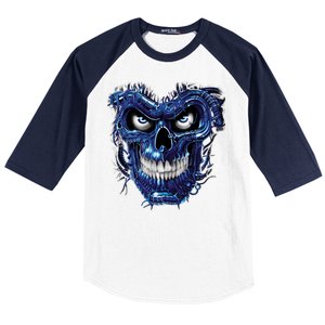 Terminator Skull Baseball Sleeve Shirt