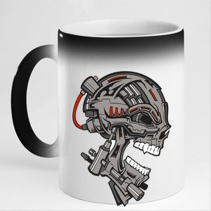 Terminator Skull Gun Head 11oz Black Color Changing Mug